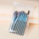 Blue Cosmetic Makeup Brush Set (8 PCS) – Essential Face & Eye Brushes with Pouch 1