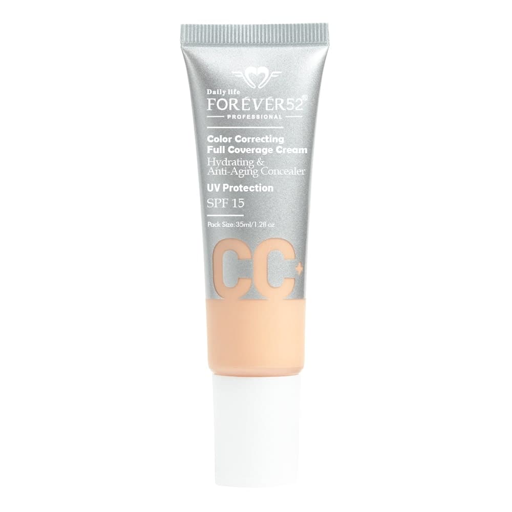 FOREVER52 Color Correcting Full Coverage Cream | CC Cream with SPF | Hydrating, Anti-Aging Formula | Velvety Finish | 35 ml