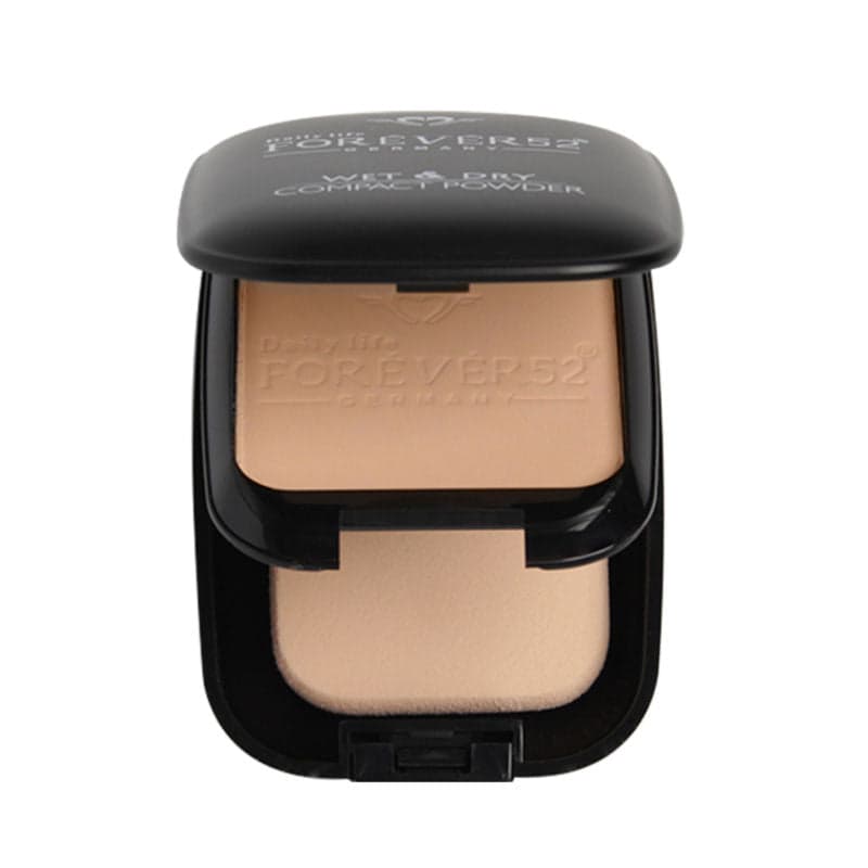 FOREVER52 Wet N Dry Compact Powder | 2-in-1 Foundation & Setting Powder | Satin Matte Finish | 12 g