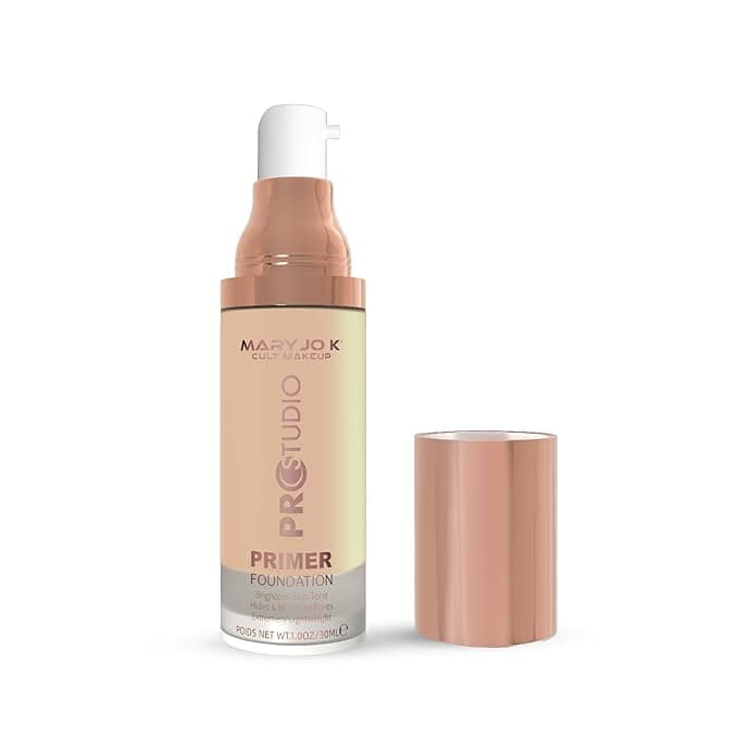 MARY JO K Primer Foundation | Flawless Radiant Base | Lightweight | Blurs Imperfections & Minimises Pores | Long-Lasting Coverage | With Niacinamide, Adenosine & Vitamin E | 30ml